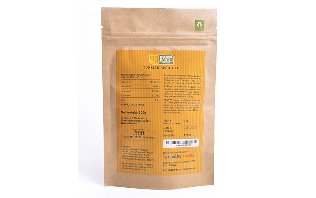 Bhookha Haathi Turkish Apricots    Pack  100 grams